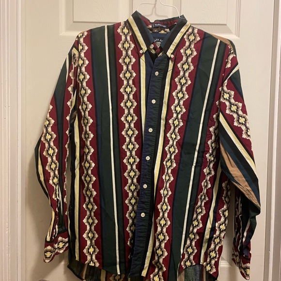 Salty dog weathered, poplin Aztec shirt for men size large - Picture 9 of 9